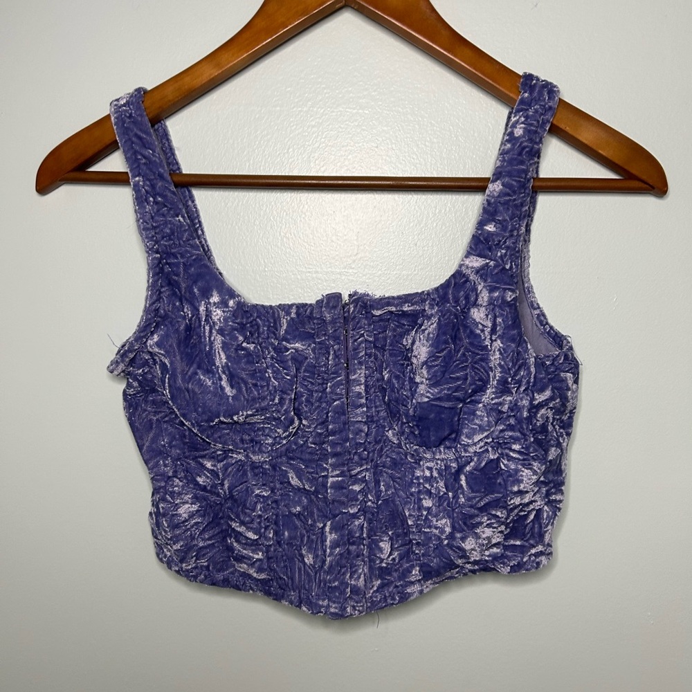 Target Purple Sleeveless Crop Bustier Top